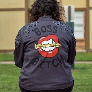 Painted denim jacket